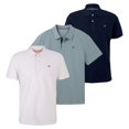 thumbnail image 1 of TOM TAILOR Polo para hombre pack de 3, tapeta de botones - Basic Polo With Contrast, regular fit, algodón Azul/Verde menta/Blanco L (Large), 1 of 7