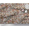 thumbnail image 2 of Soimoi White Georgette Viscose Fabric Leopard Animal Skin Decor Fabric Printed Yard 42 Inch Wide, 2 of 3
