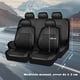 thumbnail image 4 of Juego Completo de Fundas para Asiento de Automovil Universal, 9 Piezas Cubre Asientos para Auto, Fundas para Asientos de Automovil de Cuero PU para Coche, Vehículo Todoterreno, SUV (Negro), 4 of 8