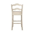 thumbnail image 3 of Linon May Full Back Wood Bar Stool, 30" Seat Height, White Wash Finish, 3 of 5