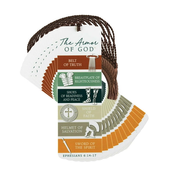 Dicksons Armor of God 6 inch Paper Tussled Bookmark Pack of 12