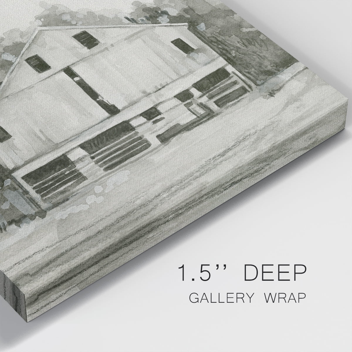 Wexford Home Solemn Barn Sketch I-Premium Gallery Wrapped Canvas, 24" x 24" - Ready to Hang