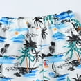 thumbnail image 3 of Odeerbi 2-16 Years Toddler Boys Beach Swim Trunks Hawaiian Print Swimming Trunks Quick Drying Swimsuit Shorts Children's Summer Elastic Waisted Swimwear Pants, 3 of 7
