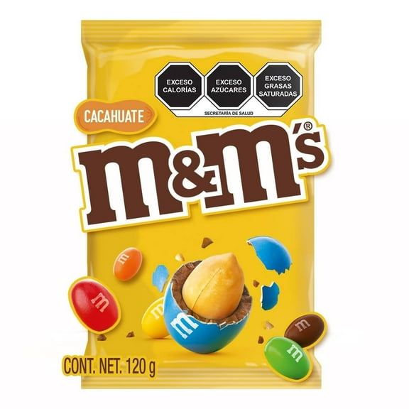 Chocolates M&M's con leche confitados con cacahuate 120 g