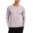 thumbnail image 3 of Asxite Men Plus Size Tops Round Neck Long Sleeve Solid Breathable Fast Dry Sport Shirts, 3 of 7