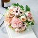 thumbnail image 1 of Adorno floral de imitación para bodas, ideal para fotografía, decoración del hogar. Carrito metálico con ruedas, base de madera, diseño de 2 niveles, plegable y portátil. Flores de resina de, 1 of 6