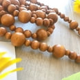 thumbnail image 6 of Wedding Wood Bead Garlands Farmhouse Rustic Country Wood Bead Garland Decoration Natural Holiday Garland Boho Wall Hanging Decor Prayer Boho Beads EFINNY, 6 of 10