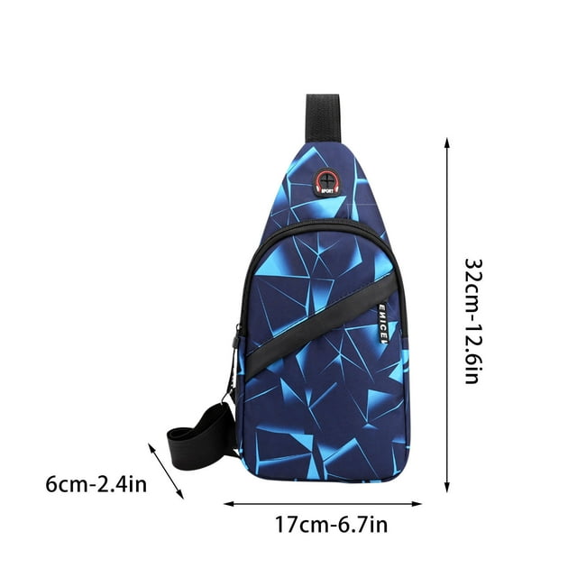 Renjiang Sac Bandoulière Homme, Sac à Dos Décontracté, Sac de Poitrine pour Randonnée Voyage Sac à Main