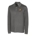 thumbnail image 2 of Men's Cutter & Buck Steel Baylor Bears Vault Advantage Tri-Blend Pique Big & Tall Long Sleeve Polo, 2 of 3