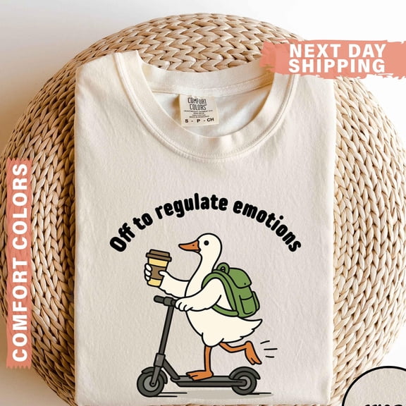 Off to Regulate Emotions Shirt Mental Health Teacher T Shirt SEL Counselor Gift Funny Duck