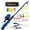 Blue, variant on XYADX Kids Fishing Pole Set Portable Telescopic Kids Fishing Rod and Reel Combo Kit with Tackle Box for Beginners, Red