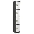 thumbnail image 2 of AdirOffice ALHI629204BW Steel Storage Locker, 4 Tier, 12 x 12 x 72 in., Black Body & White Doors, 2 of 8