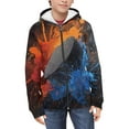 thumbnail image 3 of chaqlin Ice Hockey Hoodies for Boys 6-7 Soft Full-Zip Hooded Paint Splatter Long Sleeve Hoodie Sweatshirt Kids School Jacket with Pockets, 3 of 6