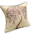 thumbnail image 1 of Funda de Almohada Cuadrada Decorativa KAIYANG de Lino y Algodón Bordada 18 Pulgadas Color Morado A, 1 of 5