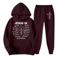 thumbnail image 4 of CONZONE Mens Sweatsuit 2 Peice Set Casual Track Suit for Men Letter Graphic Y2K Long Sleeve Hoodies Sweatpants Cozy Fall Winter Athletic Jogging Outfits, 4 of 4