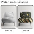 thumbnail image 6 of HELLHERO Non Slip Dustproof Armless Slipper Chair Covers for Armless Chair, Armless Accent Chair Protector Camo US Flag, 6 of 8