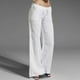 thumbnail image 2 of Pantalones largos de algodón con cintura elástica y pierna ancha para mujer, 2 of 8