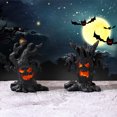 thumbnail image 5 of 4pcs Tree Stump Ghost Figurines Garden Miniatures, Spooky Halloween Resin Ghost Statue Ornament for Porch Patio Backyard Yard Home Shelf Decor Accent, 5 of 12