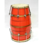 Dholak Naad Indian Handmade Wooden Dholak/Dholki Musical Instrument Drum Nuts N Bolt