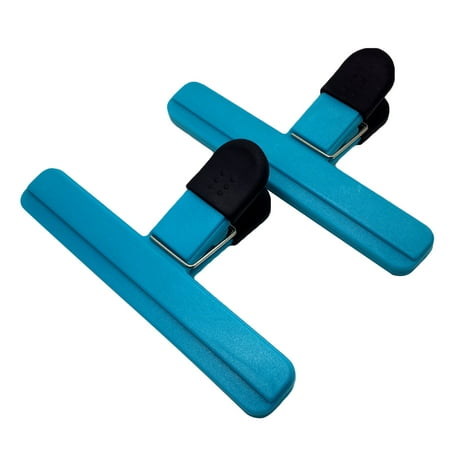 

2Pcs Food Sealing Clips Cartoon Patterned Portable Moisture-proof Fresh-keeping Clamp Snack Sealer (Blue)