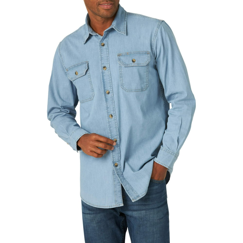 Wrangler - Wrangler Men's Comfort Flex Twill Long Sleeve Shirt ...