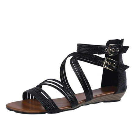 

Fashion Women s Summer Buckle Strap Beach Open Toe Breathable Sandals Shoes