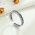 thumbnail image 1 of Anillo de plata esterlina s925 ZHIPENG tejido personalizado retro abierto giratorio estilo coreano mujer, 1 of 5