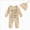 A132--White, variant on 0-3 Months Newborn Bodysuit Bodysuit Romper Baby Ribbed Jumpsuit Long Sleeve Romper Bodysuit Jumpsuit Beige Infant Gift