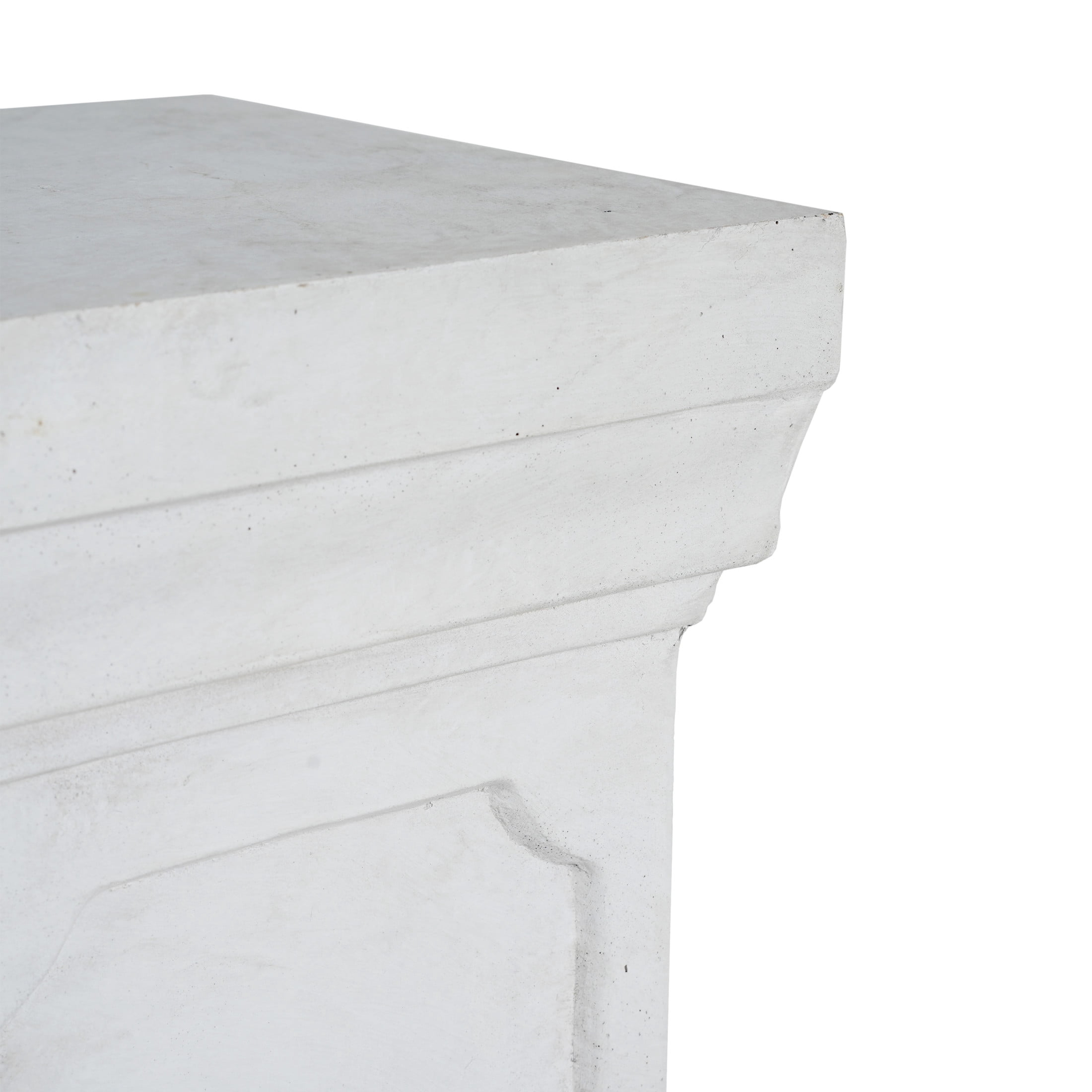 Christopher Knight Home 19.25" Outdoor Classic Plant Stand with Square Pedestal, Antique White
