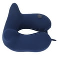 thumbnail image 2 of Almohada cervical 2 en 1, portátil, azul oscuro, inflable, en forma de U, transpirable, para avión, para casa, viajes y oficina., 2 of 14