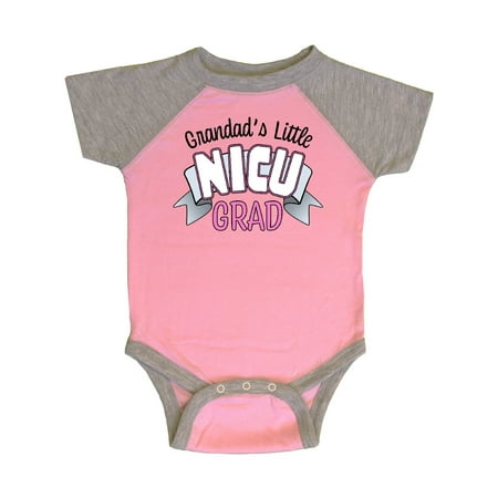 

Inktastic Grandad s Little Nicu Grad in Pink with Banner Gift Baby Boy or Baby Girl Bodysuit