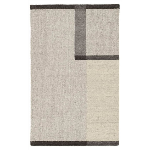 Rug in Beige and Dark Gray (3 ft. L x 2 ft. W)