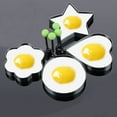thumbnail image 4 of KDFWDM Egg Rings For Frying Eggs - Pancake Egg Molder, Heart Ring Star Shaped Molds Pancake Mold Round Egg Mold - Stainless Steel Ring Egg Fryer Mold, 4 of 5