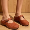 thumbnail image 6 of hoksml Women Round Toe Cutout Mule Clogs, Buckle Ankle Strap Slip On Low Wedge Casual Shoes, 6 of 6