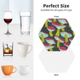 thumbnail image 6 of Sigee Green Mushroom for Water-Resistant, Heat-Resistant, Non-Slip Leather Coasters Set, Ideal for Coffee Table, Office, Bar, Home Decor-Hexagon, 6 of 6