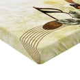 thumbnail image 2 of Ambesonne Music Fitted Sheet, Bridal Wedding Floral, Full Size, Sepia and Yellow, 2 of 3