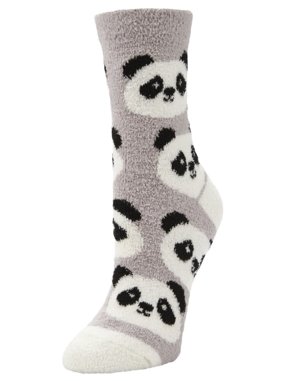 Fall Tossed Pandas Cozy Crew Socks, Women's 5-10