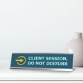 thumbnail image 2 of Client Session, Do not Disturb, Blue Silver Frame, Desk Sign (2x8"), 2 of 3