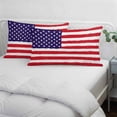 thumbnail image 4 of American Flag Oversized Pillow Covers, Retro Rustic Stars And Stripes US Flag Soft Throw Pillow Cases with Invisible Zipper, Decorative Pillowcase Pillows Protectors for Sofa Bed Couch 24"x36", 4 of 9