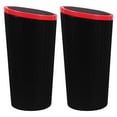 thumbnail image 1 of HONMEET 2pcs Garbage Can For Trash Bin With Lid Leakproof Black ABS, 1 of 7