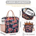 thumbnail image 5 of Blossom Print Insulated Tote - Leakproof Cooler Bag for Picnics or Work, Waterproof Design, 5 of 6