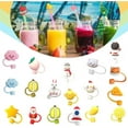 thumbnail image 2 of Creative Cloud Strawberry Silicone Straw Plug Reusable Drinking Dust Cap Glass Plugs Cup Tips Cover Cartoon Accessories, 2 of 5
