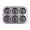 A, variant on CZSCPDAW 12 Cavity Steel Donut Baking Pan, Dark Gray Rectangular Tray with Deep Ring Wells for Uniform Doughnuts
