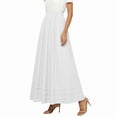 thumbnail image 2 of Women's Long Cotton and Linen Skirt with Elastic Waist, 2 of 8