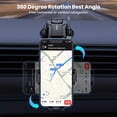 thumbnail image 6 of TOPK Multi-functional Car Phone Holder (Suction Cup + Air Vent Hook) For Car Dashboard Compatible With All Phones, 6 of 8