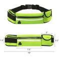 thumbnail image 2 of Biiend Unisex Lightweight 3 Spandex Lycra Running Belt with Headphone Port, Green, 2 of 7