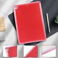 thumbnail image 5 of Allytechgroup Clear Case for iPad 9th/8th/7th Generation 10.2" & iPad Air 3 10.5" (Air 3rd Gen) & iPad Pro 10.5 2017, [Built-in Pencil Holder] Anti Yellowing Slim Shockproof Protective Cover, Red, 5 of 7