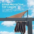 thumbnail image 4 of 11' X 16' Outdoor Retractable Pergola, Weather-Resistant Canopy with Protective Top, Aluminum Pergolas and Gazebos with Sun Shade for Porch Yard Backyard, Khaki, 4 of 9