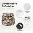 thumbnail image 4 of Balery Watercolor Zebra Pantalones cortos deportivos para mujer con forro y dos bolsillos, elásticos, para entrenamiento, gimnasio, yoga-X-Large, 4 of 7
