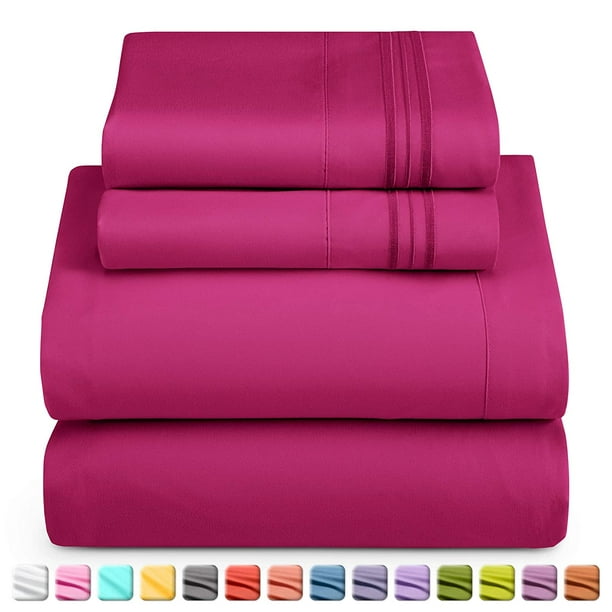 Queen Size Bed Sheets Set By Nestl Deep Pocket 4 Piece Bed Sheet Set 1800 Hotel Luxury Soft 